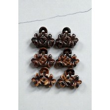 Vera House 6lı Minik Çiçekli Leopar Desen Mandal Toka - Kıskaçlı Minik Mandal Toka 4 cm