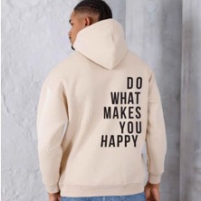 Divin Unısex Sırt Baskılı Oversize Kapüşonlu Sweatshirt– Sıcak, Rahat ve Trend