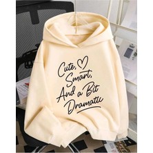 Divin Trend Yazılı Oversize Sweatshırt Sıcak ve Rahat