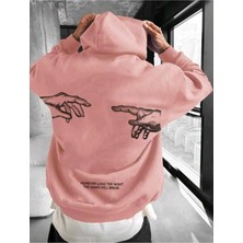 Divin Unısex Sırt Baskılı Oversize Kapüşonlu Sweatshirt– Sıcak, Rahat ve Trend