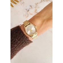 Oqqo Kallio Taşlı Kadran Gold Kadın Kol Saati