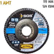 Sgs Flap Disk Zımpara Zirkonyum - 115 Mm. - Z120 Kum - 1 Adet