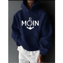Divin Erkek Kapşonlu Baskılı Sweat Kaliteli 3 Iplik Kumaş Modern Oversize Kesim