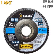Sgs Flap Disk Zımpara Zirkonyum - 115 Mm. - Z40 Kum - 1 Adet