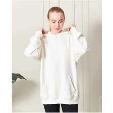 Divin -Kadın Sweatshırt Oversize Kesim 3iplik Pamuklu Kumaş