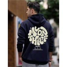 Divin Unısex Kapüşonlu Worth It Baskılı Oversize Hoodie