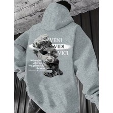 Divin Erkek Baskılı Hd Sweatshırt 3iplik Kaliteli Kumaş Oversize Kesim