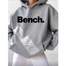 Divin Kadın Baskılı Oversize Kapüşonlu Sweat