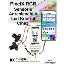 Pixelx Rgb Mobil Kontrollü Sensörlü Akıllı Pixel LED (Kayar Led) Kontrol Cihazı – Merdiven & Koridor Aydınlatma