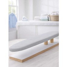 Beylini Ütü Kol Tahtası Kol Ütüleme Aparatı Ahşap Zemin Lastikli Çıkarılabilir Kılıf Yıkanabilir Taşınabilir Şık ve Pratik Çantaya At Götür Tatil Ütü Masası ve Kılıfı Ütü 10X55 cm