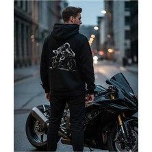 Divin Kapüşonlu Motorcycle Spirit Oversiz Sweatshirt