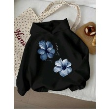 Divin Kadın Baskılı Sweatshırt Kaliteli Kumaş Oversize Kesim