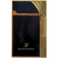Black Martin Soft Flame Çakmak Siyah-Gold BM442