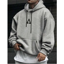 Divin Minimal Logolu Lacivert Erkek Kapüşonlu Sweatshirt