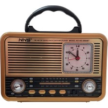 Cesicey NS-8898 Nostaljik Analog Saatli Fm Radyo Bluetooth Hoparlör USB Tf Aux Mp3 Çalar