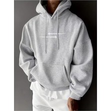 Divin Erkek Baskılı S Sweatshırt 3iplik Kaliteli Kumaş Oversize Kesim