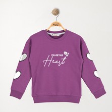 Alg KIZ ÇOCUK 2 İP ŞARDONSUZ MEVSİMLİK SWEATSHIRT VARAK NAKIŞ DETAYLI (Bir Beden Büyük Önerilir)