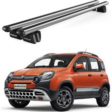 Today Auto Pençe Fiat Panda Cross (2014 ve Sonrası) Uyumlu Gri Ara Atkı Port Bagaj Tavan Barı