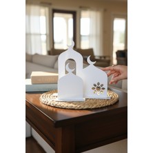 Fiyatiko Islami Dekor Lazer Kesim 2 mm Beyaz Pleksi Ramazan Süsleri 8 cm 3 Adet