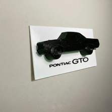 Riva Self Pontiac Gto 3D Tasarım Dekoratif Duvar Panosu - Mat Siyah & Beyaz