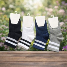 Ünlü Çorap Minilkabebe Çocuk Kolaj Çorap 4 Lü Paket Karışık Renkli 5-6 Yaş