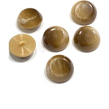 Kaban Mont Düğmesi / Italyan Model / Parlak Görünümlü / Hardal / 2,7 cm / 6’lı Set
