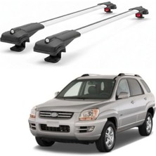 Cross Oto Aksesuarları Kia Sportage JE/KM 2005–2010 için Ara Atkı Tavan Barı , Araca Özel , Kilitlenebilir Araç Üstü Ekipman Taşıma Barı (2 Adet)