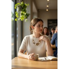 Alya's Aksesuar Altın Kaplama Şık Geometrik Takı Seti