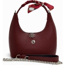 Yonca Detaylı Fularlı Zincir Askılı Çanta