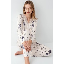 Tudik Collection Arnetta 3410-S Kadın Uzun Kol Pijama Takım