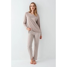Tudik Collection Arnetta 3424-S Kadın Uzun Kol Pijama Takım