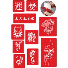 Alsepeteavm Favori Tasarımlar Geçici Dövme Şablonları 10 Adet Kampanya Ürünü