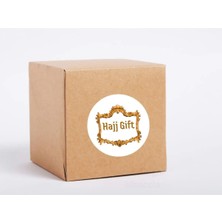 Casalinghi Ingilizce Hajj Hediyesi Etiketi Gift Sticker Hajj Umre Kabe Yuvarlak Mat Çıkartma 4 cm (90 Adet)