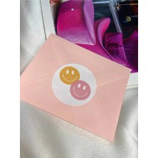 Casalinghi Renkli Gülen Suratlar Yuvarlak Mat Çıkartma Round Smile Sticker 4 cm (40 Adet)