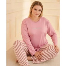 Tudik Collection Mihra 50802 Kadın Battal Milan O Yaka Pijama Takımı