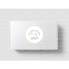 Casalinghi Hoş Geldin Bebeğim Etiketi Baby Parti Yuvarlak Mat Çıkartma Cute Round Sticker 4 cm (45 Adet)