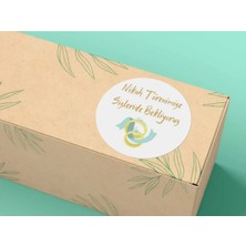 Bisaccia Nikah Törenimize Sizleri De Bekliyoruz Mat Yuvarlak Sticker Wedding Ceremony 4 cm (40 Adet)