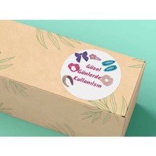 Bisaccia Saç Tokalı Güzel Günlerde Kullanın Etiketi Yuvarlak Mat Sticker 4 cm (40 Adet)
