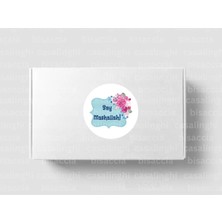 Casalinghi Ingilizce Maşallah De Etiketi Yuvarlak Mat Sticker Say Mashallah! Nazar Değmesin 4 cm (90 Adet)