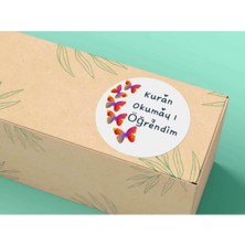Bisaccia Kuran Okumayı Öğrendim Mat Etiket Elifba Sticker 4 cm (40 Adet)