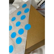 Bisaccia 3 cm 50 Adet Mavi Puantiye Yuvarlak Boş Etiket Writable Labels Blank Işaret Küçük Sticker