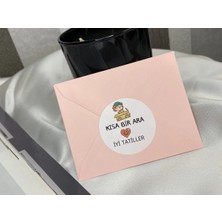Bisaccia Iyi Tatiller Sevimli Sticker Mat Etiket 4 cm (40 Adet)