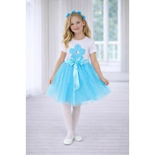 Dıgıl Kids Kız Çocuk Çiçek Desenli Tshirt Etek Takım