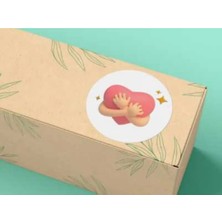 Casalinghi Sevgililer Günü Etiketi Yuvarlak Mat Çıkartma Valentine's Day Round Sticker 4 cm (40 Adet)