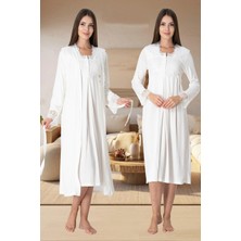 Tudik Collection Effortt 2402  Sabahlıklı Lohusa Gecelik Takımı