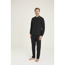 Tudik Collection Kocabey 6014 Erkek Triko Yaka Pijama Takım