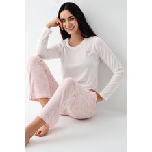 Tudik Collection Pierre Cardin 9085-S Kadın Uzun Kol Pijama Takım