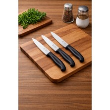Padilon 3’lü Mutfak Bıçağı Seti 12,5 cm Mov Çelik Keskin ve Ergonomik Saplı Çok Amaçlı Bıçak Seti