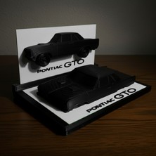 Riva Self Pontiac Gto 3D Tasarım L-Stand Dekoratif Masaüstü Stand - Siyah & Beyaz
