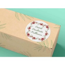 Bisaccia Güzel Günlerde Kullanın Mat Etiket Nazik Çiçek Thank You Serisi 4 cm (100 Adet)